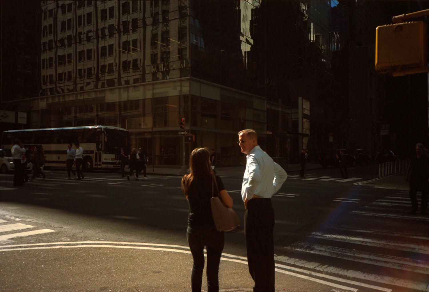 Manhattan street scenes.