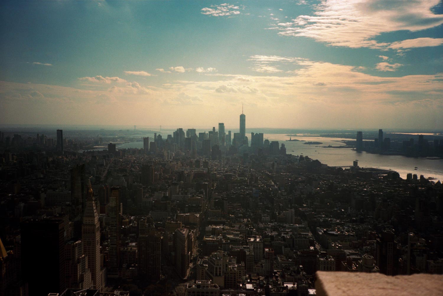 Sky view of Manhattan, New York.